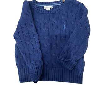 Ralph Lauren Navy Cable Knit Sweater